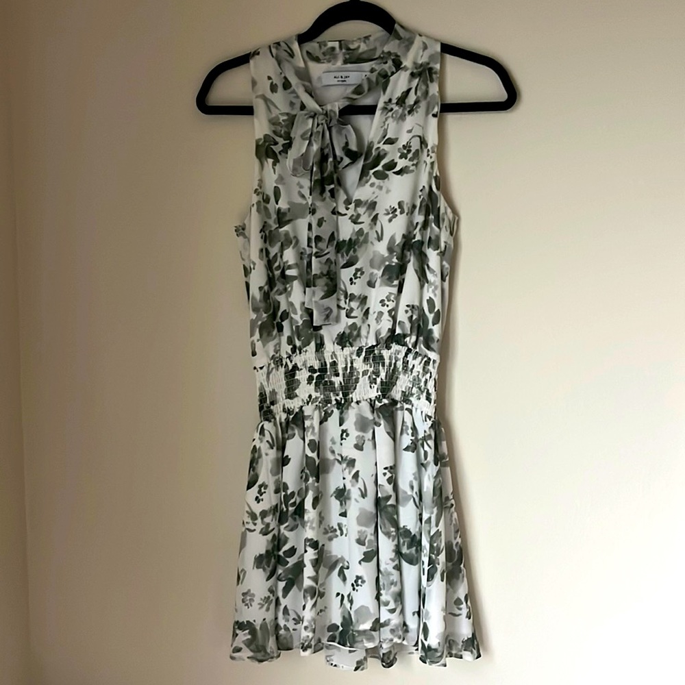 White and green Ali & Jay dress.